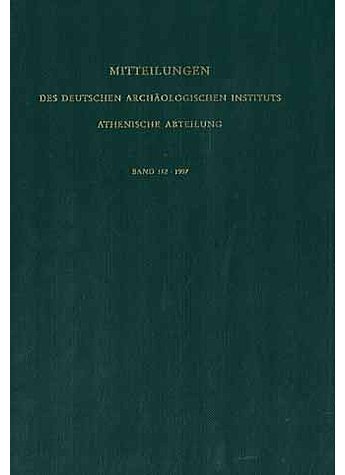BAND112: MITTEILUNGEN DES DEUTSCHEN ARCHOLOGISCHEN INSTITUTS