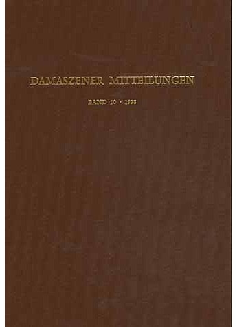 BAND10: DAMASZENER MITTEILUNGEN 1998