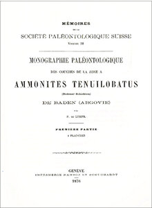 MONOGRAPHIE PALAEONTOLOGIE DE LA ZONE Á AMMONITES TENUILOBATUS DE BADEN (3-4)