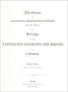 BEITRGE ZU EINER NATRLICHEN GESCHICHTE DER HIRSCHE 1883