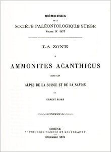 LA ZONE  AMMONITES ACANTHIUCUS DANS LES ALPES 1877 (4-3)