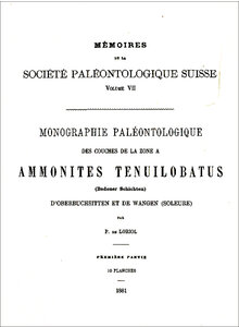MONOGRAPHIE PALAEONTOLOGIQUE DE LA ZONE À AMMONITES 1881