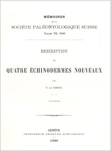 DESCRIPTION DE QUATRE ECHINODERMES NOUVEAUX 1880