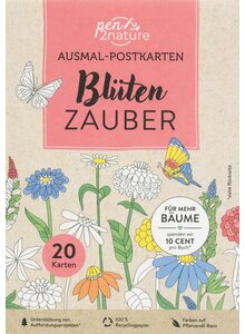 Auf diesem Bild sehen Sie das Produktbild fr AUSMAL-POSTKARTEN BLTENZAUBER