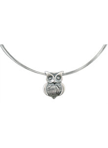 Produktbild fr 'ANHNGER EULE 925er SILBER AN 5-FACH SCHMUCK-STAHLSEIL'