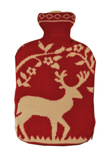 WRMFLASCHE MIT STRICKBEZUG HIRSCH