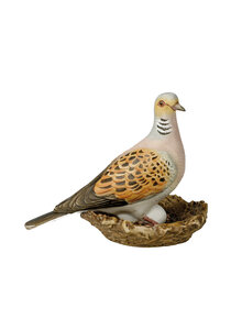 PORZELLAN-SKULPTUR TURTELTAUBE - VOGEL DES JAHRES 2020