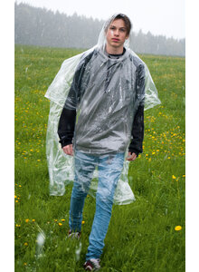 NOTFALL-REGENPONCHO TRANSP. 100 % BIOLOGISCH ABBAUBAR