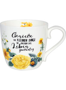 TASSE GELBE GARTENBLUMEN