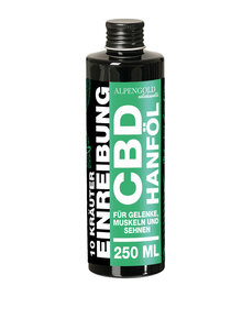 ALPENGOLD 10 KRUTER EINREIBUNG MIT CBD HANFL 250 ML