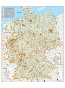 Produktbild fr 'VERKEHRSWEGEKARTE DEUTSCHLAND WANDKARTE -'