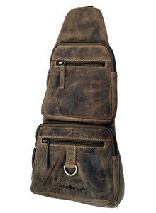 Produktbild fr 'VINTAGE SCHULTER-RUCKSACK AUS LEDER'
