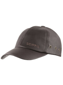 SCIPPIS LEDER-BASECAP BRAUN