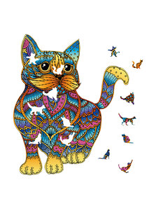 Produktbild fr 'ARTEFAKT-HOLZPUZZLE KATZE'