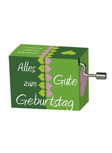 KURBELWERK-SPIELUHR ALLES GUTE ZUM GEBURTSTAG