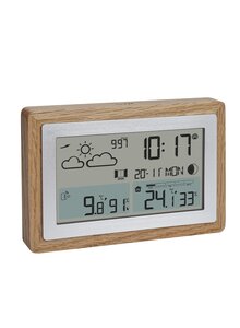 Auf diesem Bild sehen Sie das Produktbild fr FUNK-WETTERSTATION MIT EICHENRAHMEN