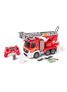 Auf diesem Bild sehen Sie das Produktbild fr LKW MB FEUERWEHR M. DREHLEITER 1:20 FUNKFERNGESTEUERT