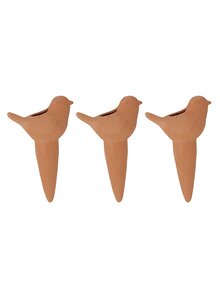 Auf diesem Bild sehen Sie das Produktbild fr BEWSSERUNGSHILFEN VGEL AUS TERRACOTTA 3ER-SET
