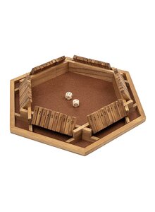 Auf diesem Bild sehen Sie das Produktbild fr WRFEL-KLAPPENSPIEL SHUT THE BOX 10ER FR BIS ZU 6 SPIELER