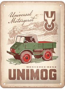Auf diesem Bild sehen Sie das Produktbild fr BLECHSCHILD UNIMOG 1951 15 x 20 CM