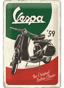 Auf diesem Bild sehen Sie das Produktbild fr BLECHSCHILD VESPA 20 x 30 CM