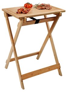 Auf diesem Bild sehen Sie das Produktbild fr BAMBUS-KLAPPTISCH MIT ABNEHM- BARER SCHNEIDPLATTE