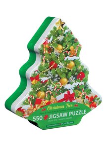 Auf diesem Bild sehen Sie das Produktbild fr PUZZLE WEIHNACHTSBAUM 550 TEILE IN BLECHDOSE