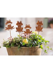 GARTEN- UND BLUMENKASTEN- STECKER FROSCH 4ER-SET