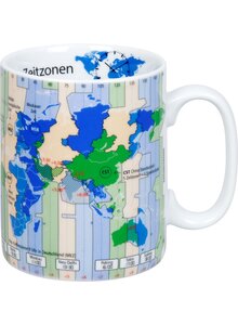Auf diesem Bild sehen Sie das Produktbild f�r WISSENSBECHER ZEITZONEN PORZELLANBECHER