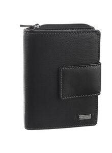 Auf diesem Bild sehen Sie das Produktbild für BLACK-NAPPA GELDBÖRSE MIT DRUCKKNOPFVERSCHLUSS RFID-PROT