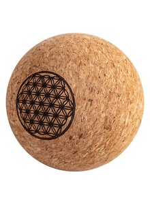 Auf diesem Bild sehen Sie das Produktbild f�r FASZIENBALL AUS KORK 6,5 CM MIT BLUME DES LEBENS