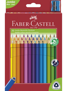 Auf diesem Bild sehen Sie das Produktbild f�r JUMBO BUNTSTIFTE DREIKANT 30ER ETUI INKL. SPITZER