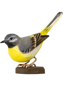 DECOBIRD GEBIRGSSTELZE - HAND- GESCHNITZTER VOGEL AUS HOLZ