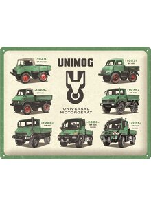 Auf diesem Bild sehen Sie das Produktbild f�r BLECHSCHILD 30 X 40 CM UNIMOG- MODELLE 1949-2013