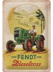 BLECHSCHILD FENDT DIESELROSS 20 X 30 CM