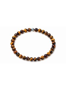 Auf diesem Bild sehen Sie das Produktbild f�r ARMBAND TIGERAUGE KUGELN 6 MM