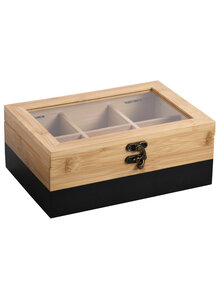 Auf diesem Bild sehen Sie das Produktbild f�r TEEBEUTEL-BOX MIT 6 F�CHERN AUS BAMBUS