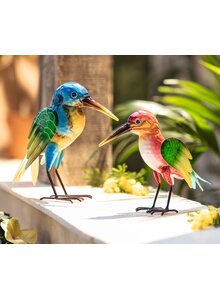 Auf diesem Bild sehen Sie das Produktbild f�r BLECHFIGUREN BUNTE V�GEL 2ER SET