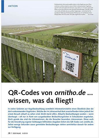 QR-CODES VON ORNITHO.DE WISSEN WAS DA FLIEGT!