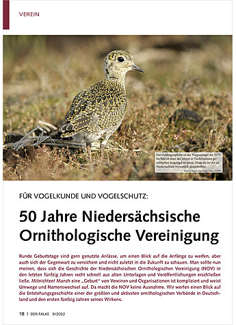 FR VOGELKUNDE UND VOGELSCHUTZ 50 JAHRE NIEDERSCHSISCHE ORNI THOLOGISCHE VEREINIGUNG