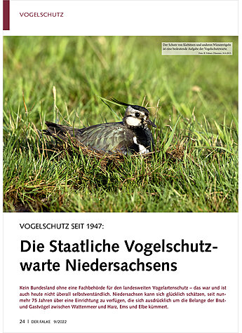 VOGELSCHUTZ SEIT 1947: DIE STAATLICHE VOGELSCHUTZWARTE NIEDERSACHSENS