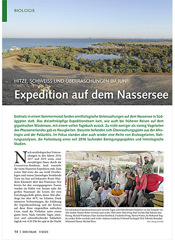 HITZE, SCHWEISS UND BERRASCHU NGEN IM JUNI: EXPEDITION AUF DEM NASSERSEE