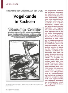 500 JAHRE DEN VGELN AUF DER SPUR VOGELKUNDE IN SACHSEN