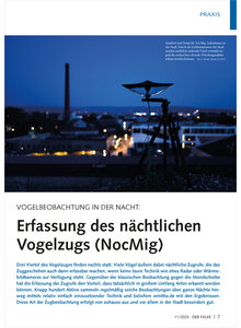 VOGELBEOBACHTUNG IN DER NACHT ERFASSUNG DES NCHTLICHEN VOGELZUGS (NOCMIG)