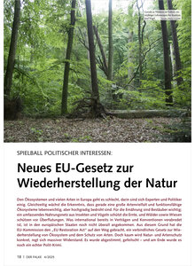 SPIELBALL POLITISCHER INTERESS EN NEUES EU-GESETZ ZUR WIEDER HERSTELLUNG DER NATUR