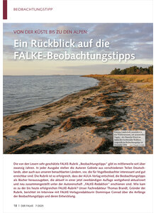 Auf diesem Bild sehen Sie das Produktbild fr VON DER KSTE BIS ZU DEN ALPEN EIN RCKBLICK AUF DIE FALKE- BEOBACHTUMNGSTIPPS