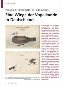 Auf diesem Bild sehen Sie das Produktbild fr VOGELKUNDE IN THRINGEN EIN BLICK ZURCK EINE WIEGE DER VOGELKUNDE IN DEUTSCHLAND