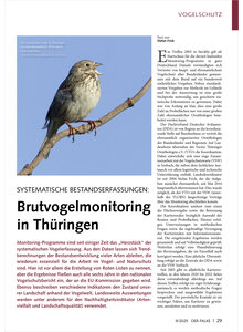 Auf diesem Bild sehen Sie das Produktbild fr SYSTEMATISCHE BESTANDSERFASSUN GEN BRUTVOGELMONITORING IN THRINGEN