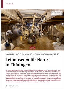 Auf diesem Bild sehen Sie das Produktbild fr 103 JAHRE ERFOLGSGESCHICHTE NATURKUNDEMUSEUM ERFURT LEIT MUSEUM FR NATUR IN THRINGEN