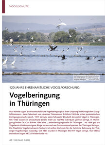 Auf diesem Bild sehen Sie das Produktbild fr 120 JAHRE EHRENAMTLICHE VOGEL FORSCHUNG VOGELBERINGUNG IN THRINGEN